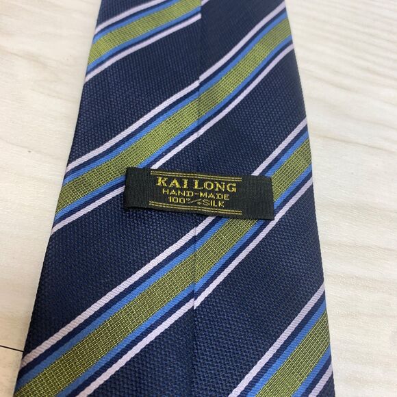 Kailong Tie Mens Necktie Silk Striped Formal Classic Business Dress - Picture 2 of 7